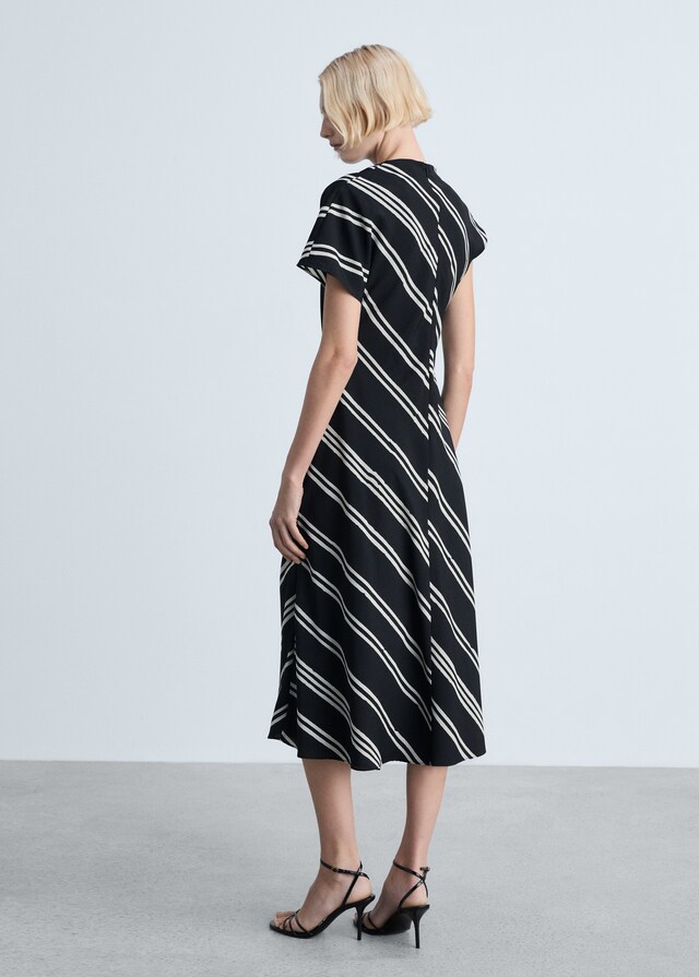 Mango Midikleid mit Streifenmuster Großer Ausverkauf