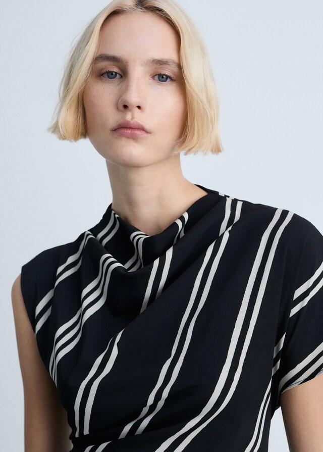 Mango Midikleid mit Streifenmuster Großer Ausverkauf