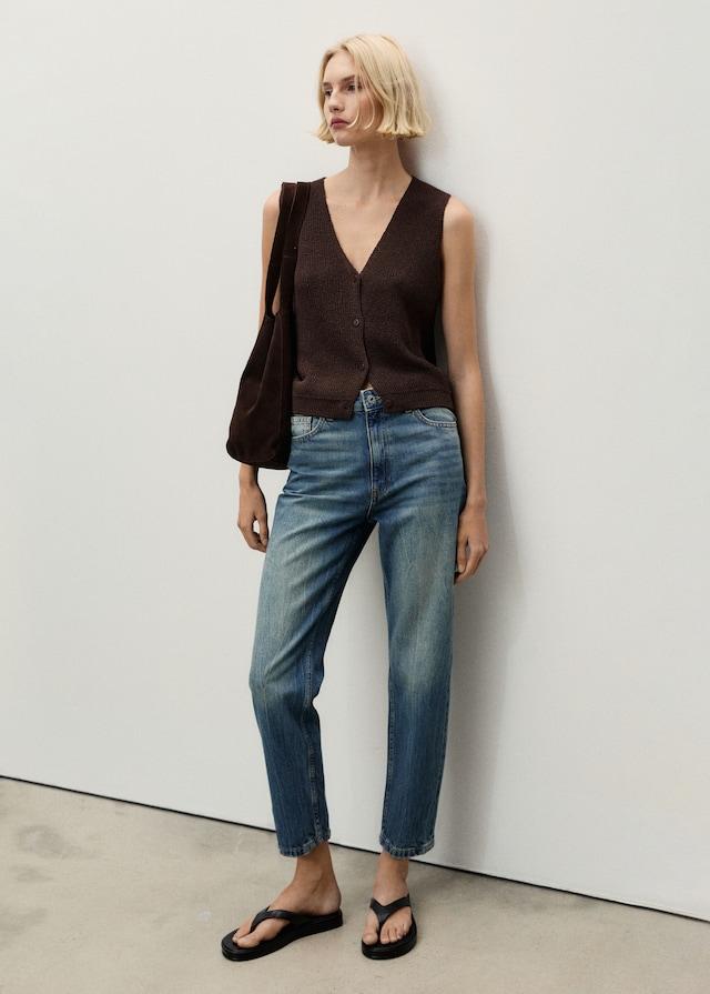 Mango Mom-Jeans mit hohem Bund Mom2000 Begrenztes Angebot