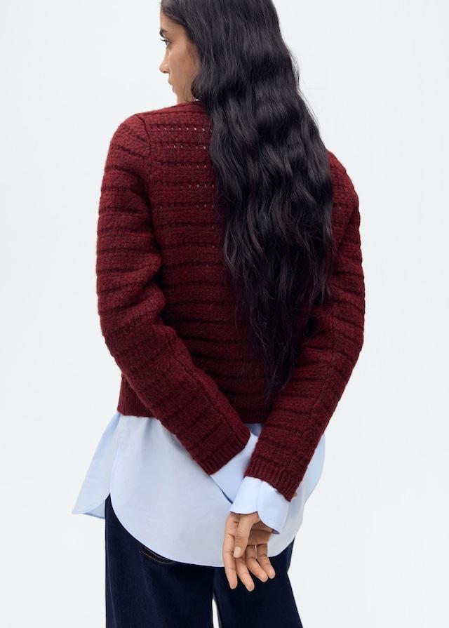 Mango Strickjacke mit Ajour-Details Saisonschlussverkauf
