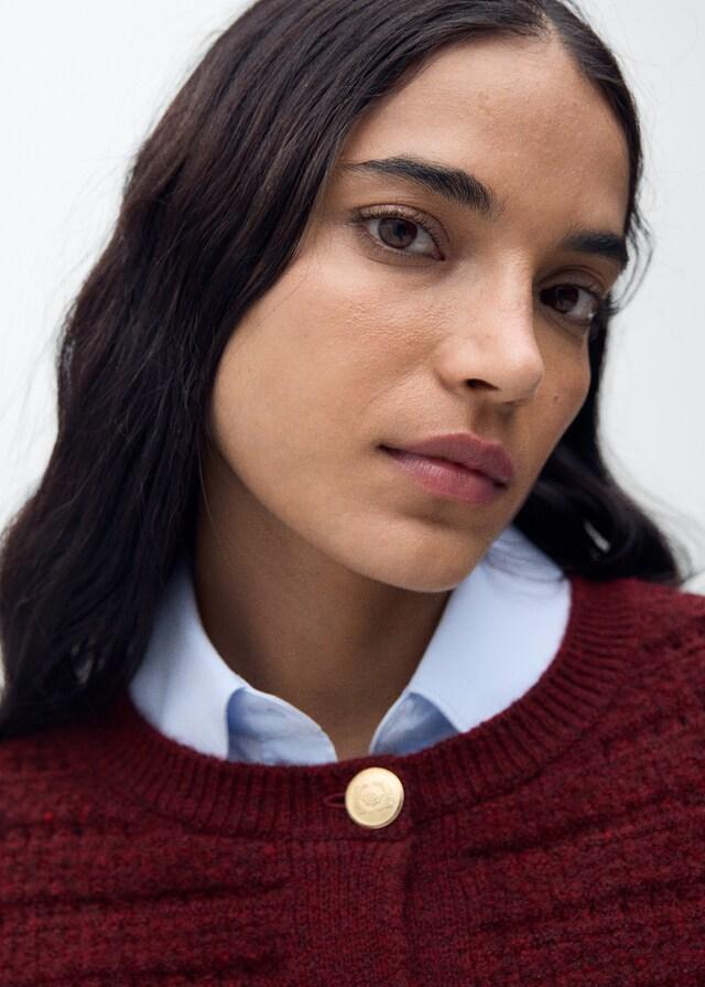 Mango Strickjacke mit Ajour-Details Saisonschlussverkauf