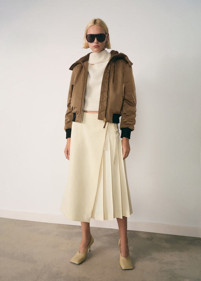Mango Bomberjacke mit Shearling-Innenfutter Osterangebot