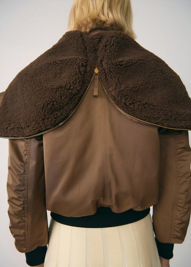 Mango Bomberjacke mit Shearling-Innenfutter Osterangebot