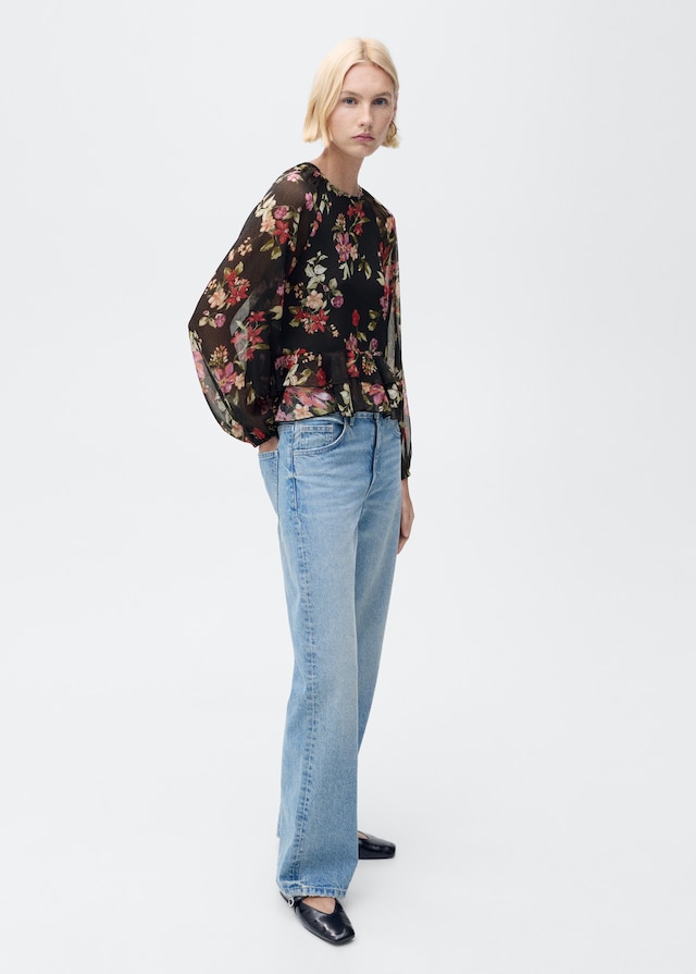 Mango Florale Rüschenbluse Bestseller