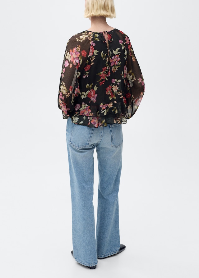 Mango Florale Rüschenbluse Bestseller