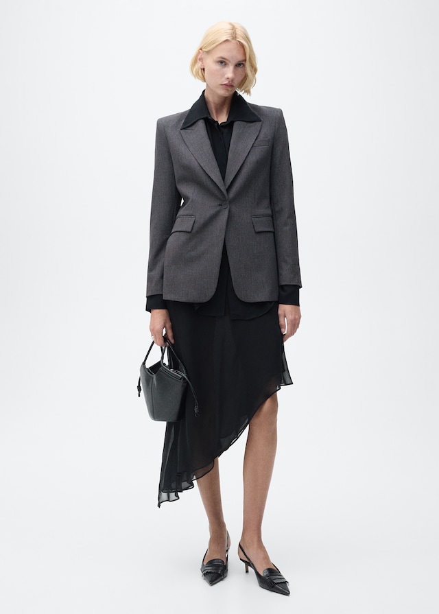 Mango Gerader Blazer mit Mikro-Hahnentrittmuster Kauf eins, bekomm eins gratis