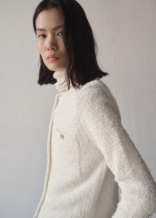 Mango Tweedjacke mit Schmuckknöpfen Sonderangebote