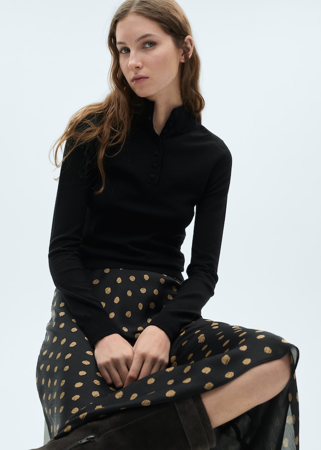 Mango Midi-Rock mit Polka Dots Begrenzte Freigabe