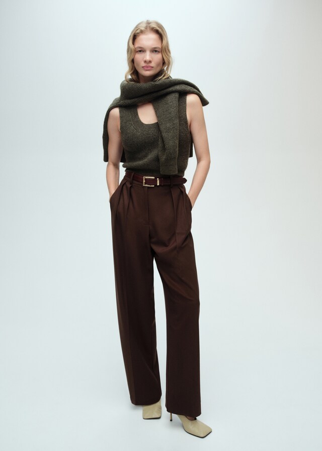 Mango Crop-Stricktop Bis zu 60% Rabatt