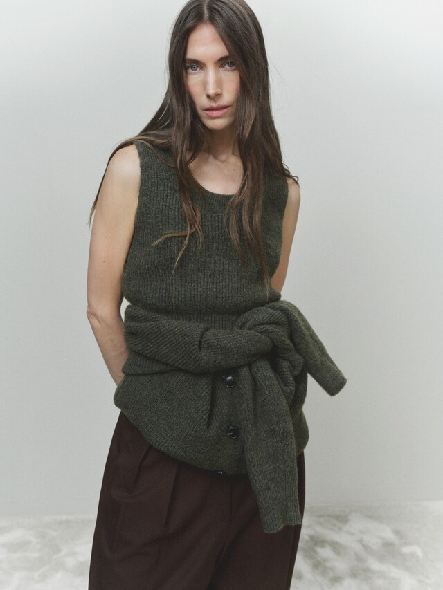 Mango Crop-Stricktop Bis zu 60% Rabatt