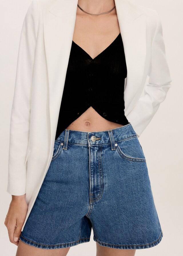 Mango Jeans-Shorts mit hoher Taille Kostenloser Versand international