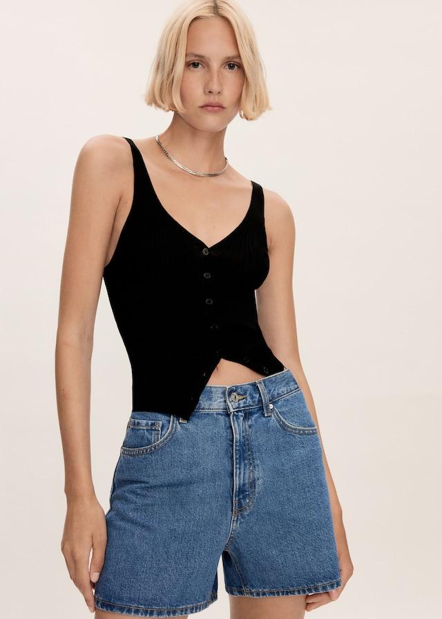 Mango Jeans-Shorts mit hoher Taille Kostenloser Versand international