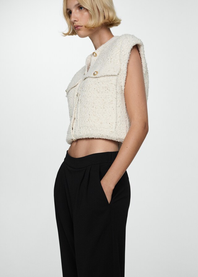 Mango Bermudashorts mit Bundfalten Black Friday Preise