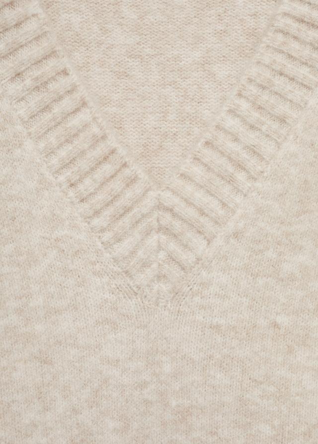 Mango V-Ausschnitt Pullover einfarbig Rabatte dieses Monats