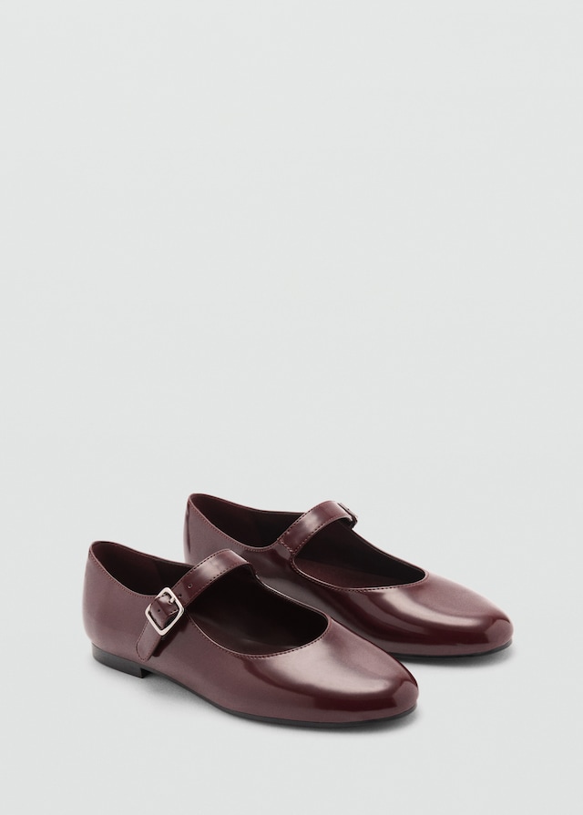 Mango Ballerinas mit Riemen in Lacklederoptik Meist gekauft