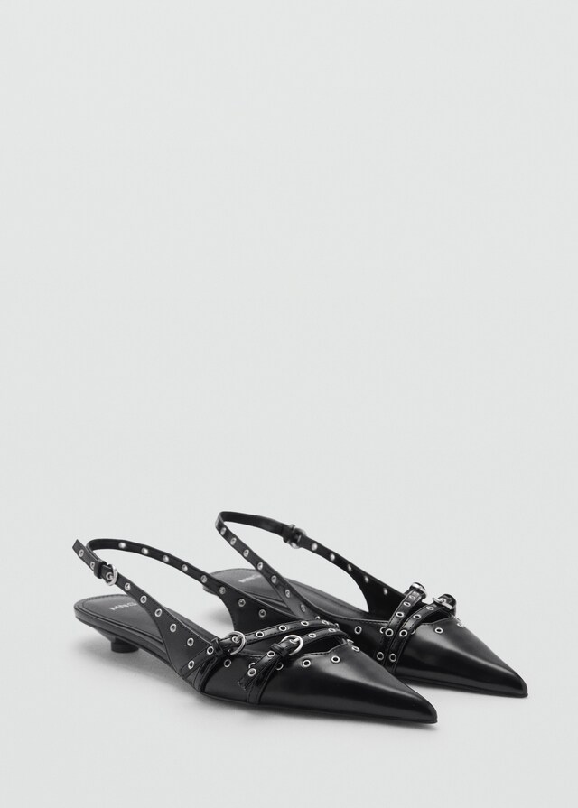 Mango Gestanzte Kitten-Heels Limitierter Zeitrabatt