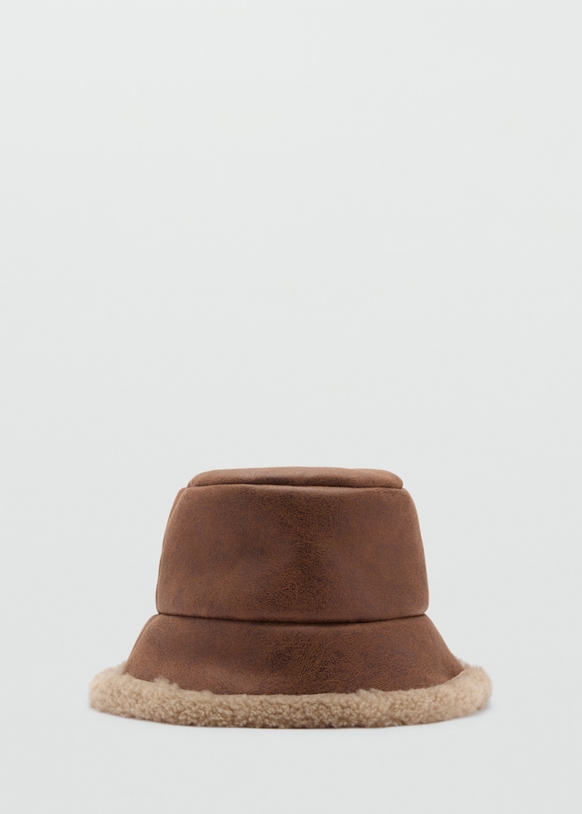 Mango Fischerhut aus Kunstshearling Osterangebot