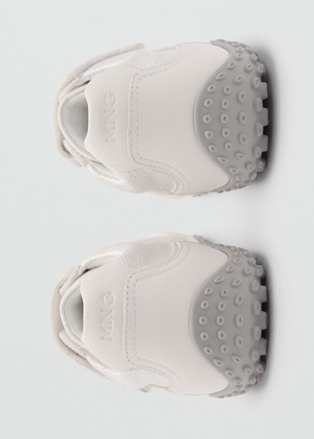 Mango Canvas-Sneakers mit Leder Räumungsverkauf