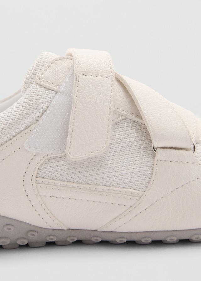 Mango Canvas-Sneakers mit Leder Räumungsverkauf