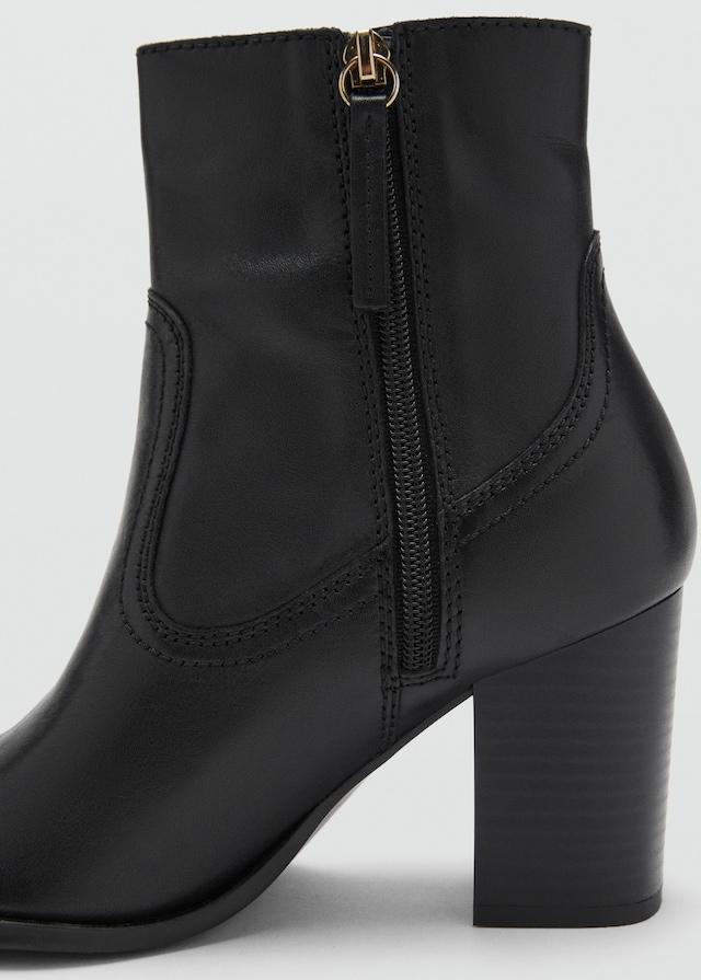 Mango Spitze Ankle Boots aus Leder Tägliche Deals
