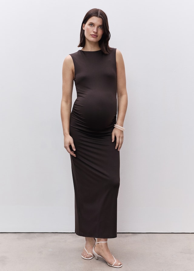 Mango Langes rückenfreies Kleid VIP-Rabatte