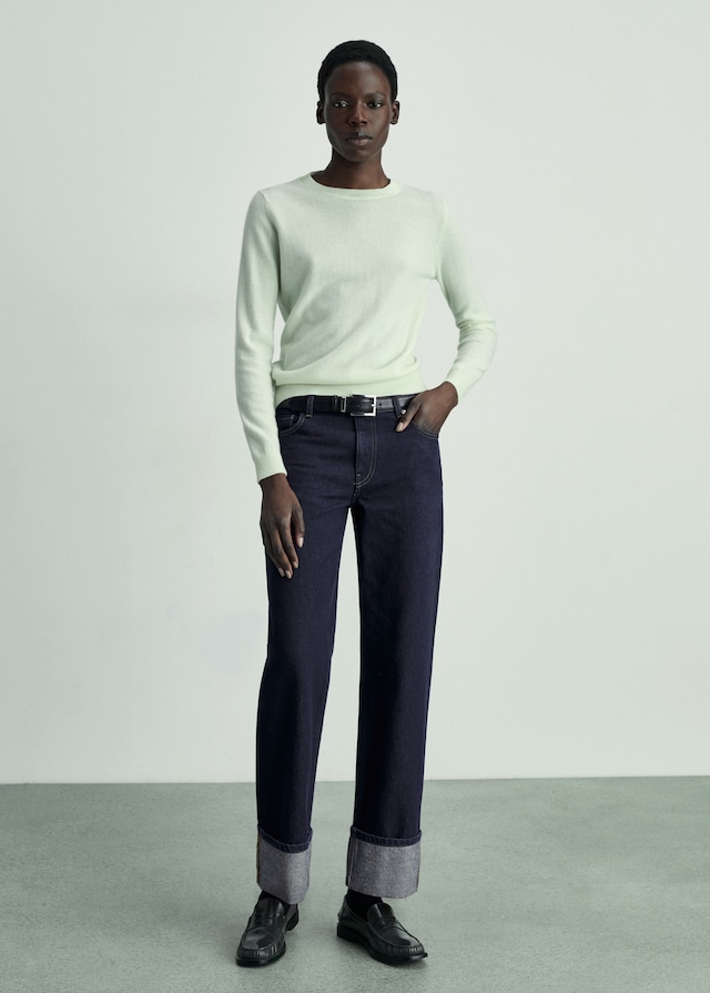 Mango Rinse-Wash-Jeans mit Umschlag Bis zu 60% Rabatt