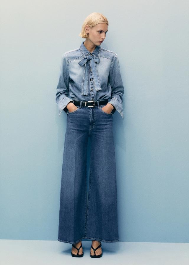 Mango Wideleg-Jeans mit hohem Bund Sonderangebot der Fabrik