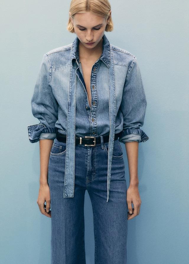 Mango Wideleg-Jeans mit hohem Bund Sonderangebot der Fabrik