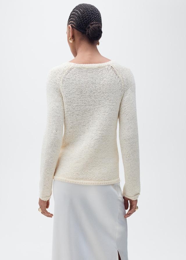 Mango Häkelpullover mit Rundhals Discount Store für neue Produkte