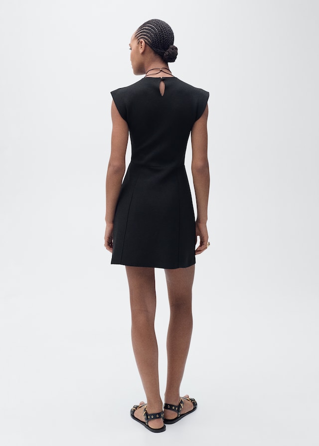 Mango Peplumkleid mit halbhohem Kragen Nur noch ein Tag übrig