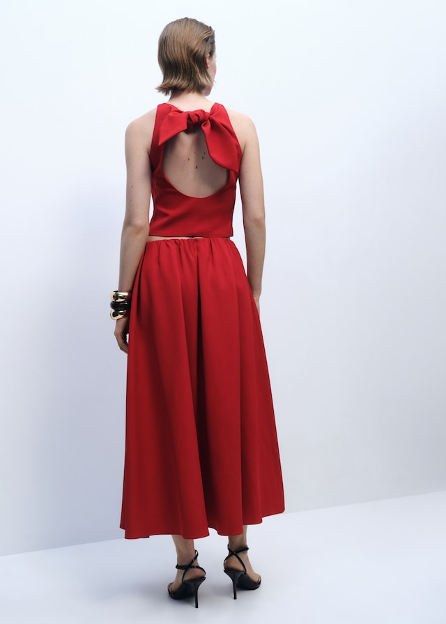 Mango Langer Rock mit geraffter Taille Begrenzt auf 3 Tage