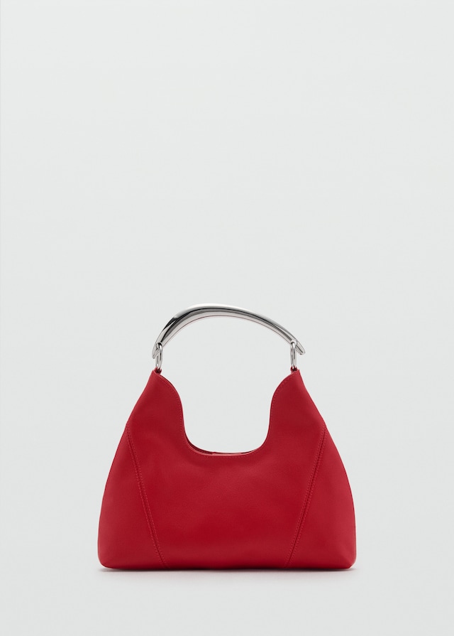 Mango Schultertasche mit Metall-Henkel Black Friday Preise