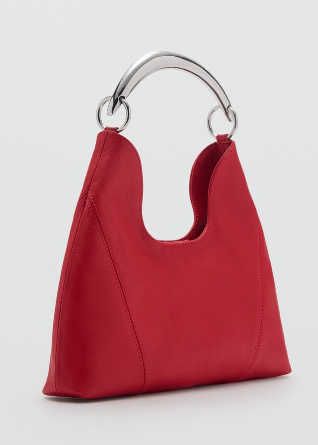 Mango Schultertasche mit Metall-Henkel Black Friday Preise