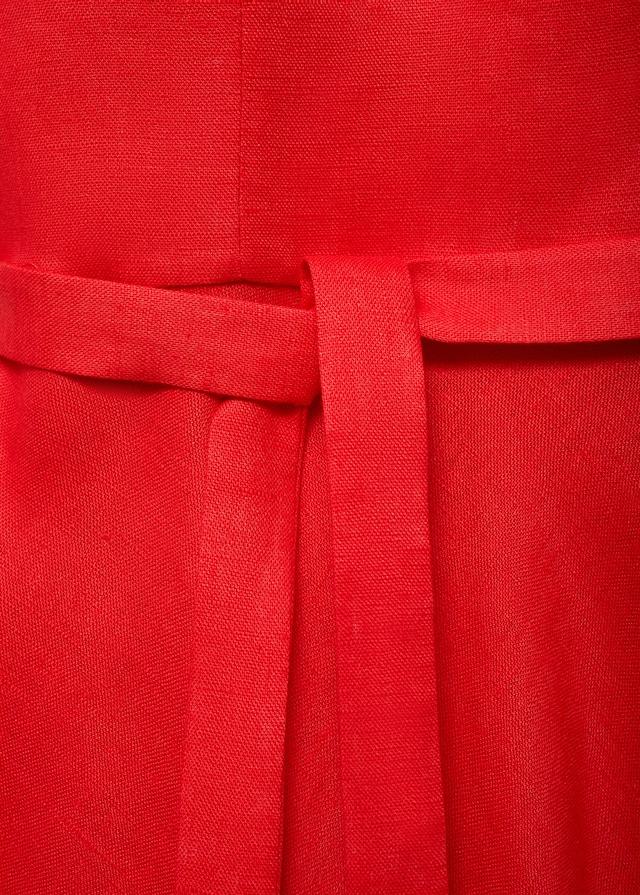 Mango Leinenkleid mit Schleife Blitzverkäufe
