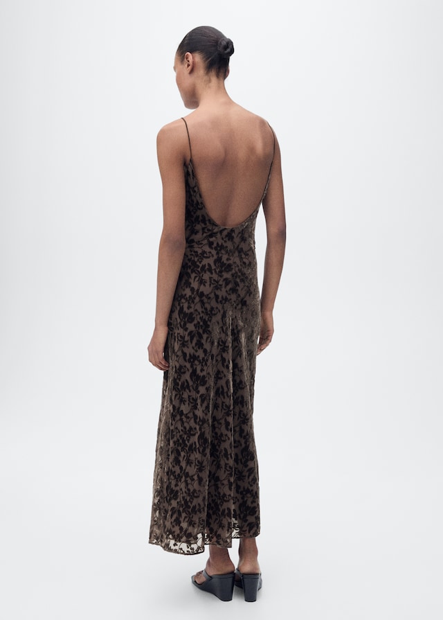 Mango Jaquard-Kleid mit Blumendessin Fabrikpreis