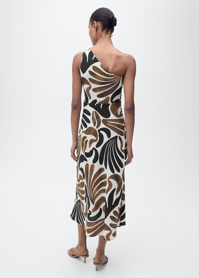Mango Kleid mit abstraktem Blumenmuster Rabatt