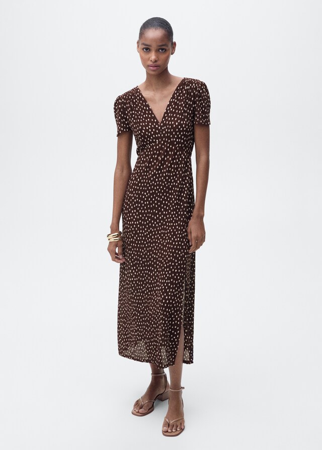 Mango Bedrucktes Midikleid Exklusivangebot
