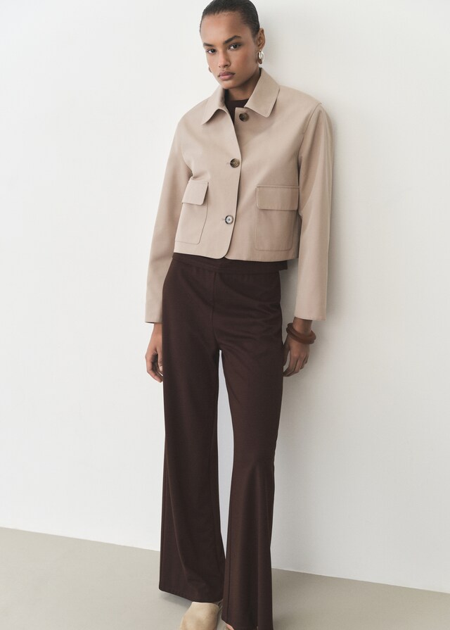 Mango Wideleg-Hose mit Stretchbund Preisnachlass