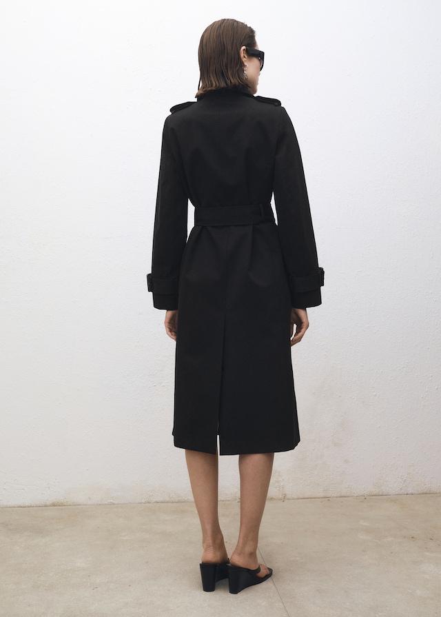 Mango Zweireihiger Baumwoll-Trenchcoat Cyber Monday
