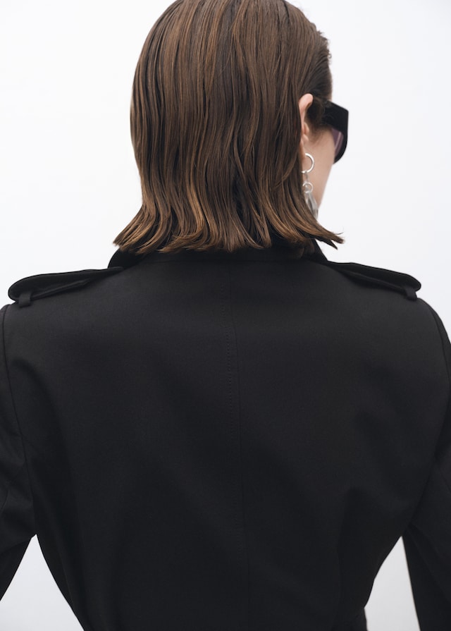 Mango Zweireihiger Baumwoll-Trenchcoat Cyber Monday