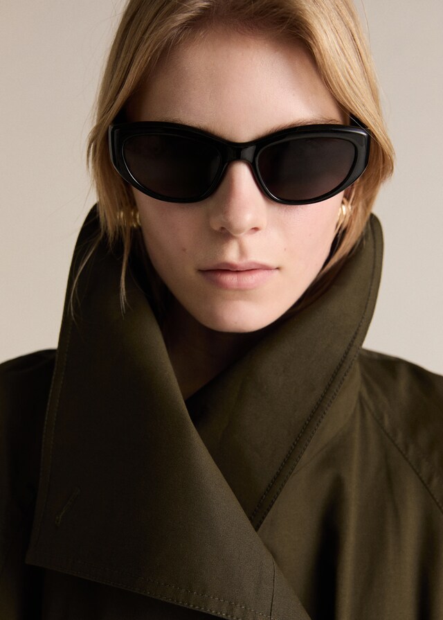 Mango Langer zweireihiger Trenchcoat Muttertagsangebot