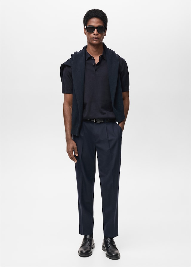 Mango Feinstrick-Poloshirt aus 100 % Baumwolle Heißer Verkauf
