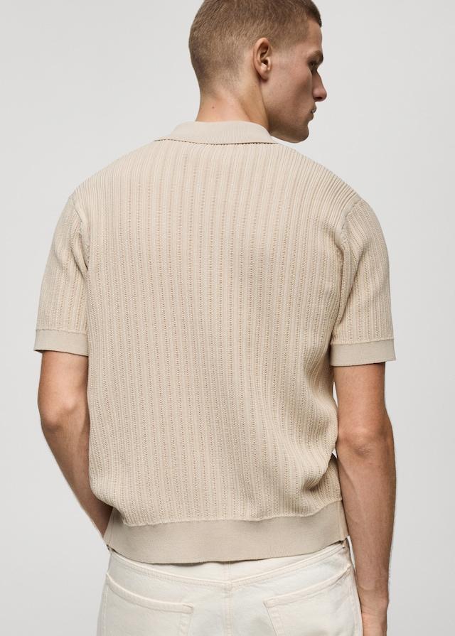 Mango Geknöpftes Poloshirt mit Baumwollstruktur Online Outlet