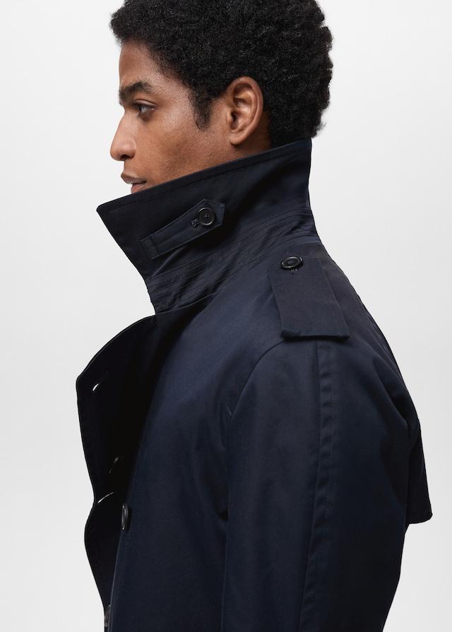 Mango Wasserabweisender Trenchcoat mit Gürtel Große Rabatte