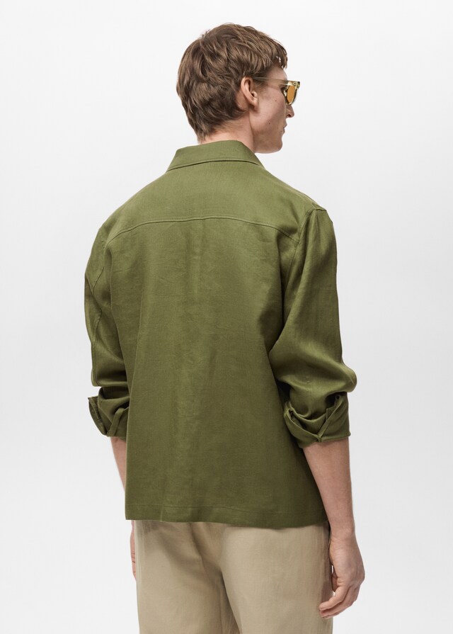 Mango Jacke aus 100 % Leinen mit Taschen Räumungsverkauf