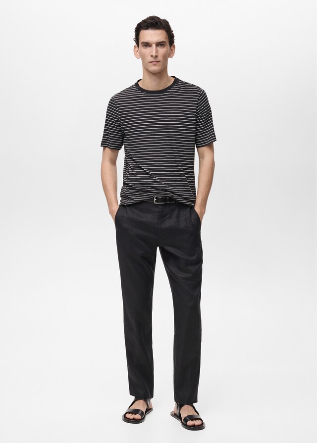 Mango Slim Fit-Hose aus 100 % Leinen Riesige Ersparnisse