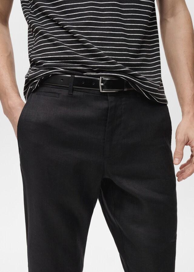 Mango Slim Fit-Hose aus 100 % Leinen Riesige Ersparnisse