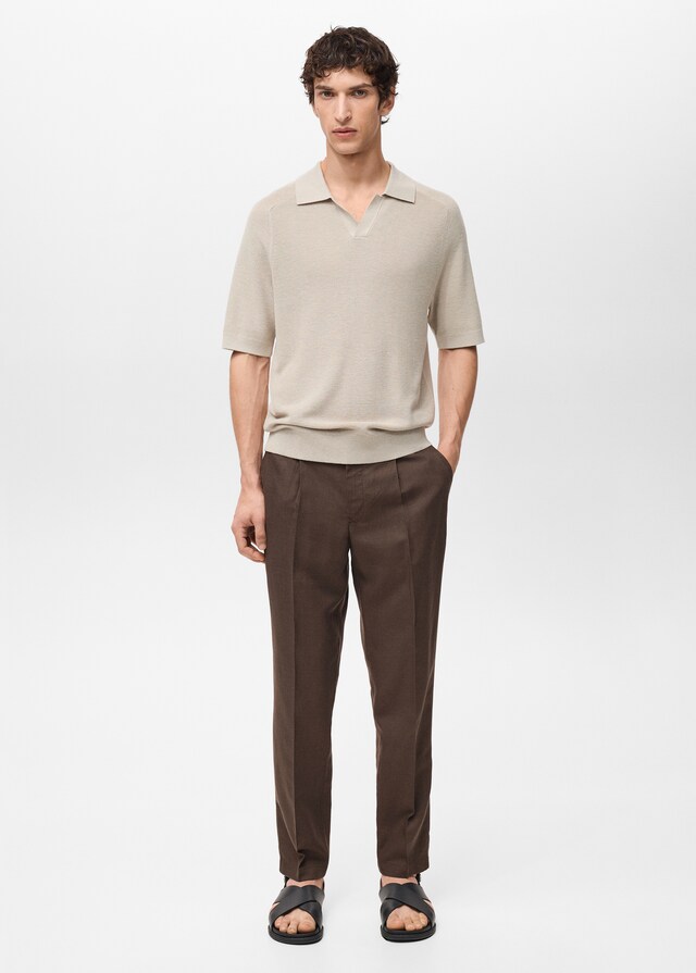 Mango Regular-Fit-Leinenhose Super Sparpreis