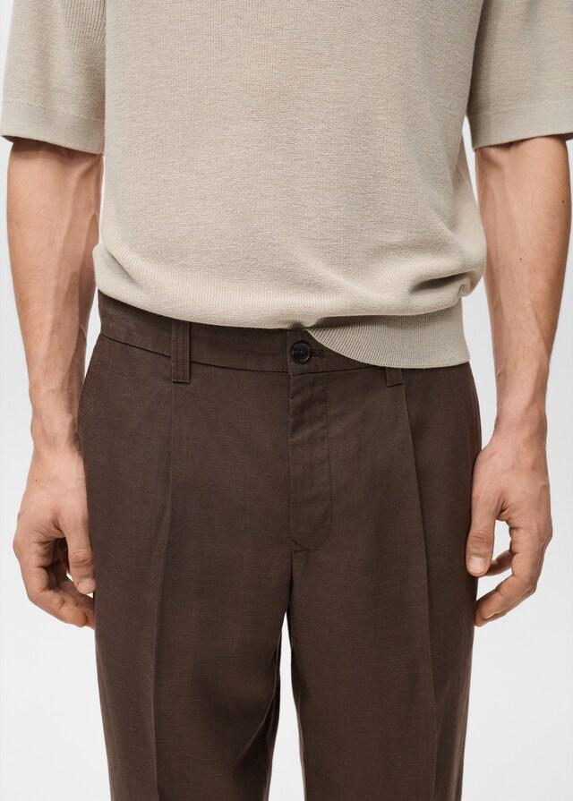 Mango Regular-Fit-Leinenhose Super Sparpreis