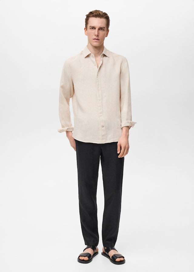 Mango Regular-Fit-Hemd aus 100 % Leinen Letzte 2 Tage